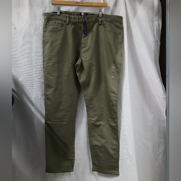 Tommy Hilfiger Men's "Th Flex" Green Jean Pants Size 38 Brand New With Tags - Picture 13 of 15